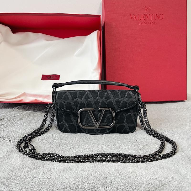 Valentino Shoulder Tote Bags VL2023S Canvas Black